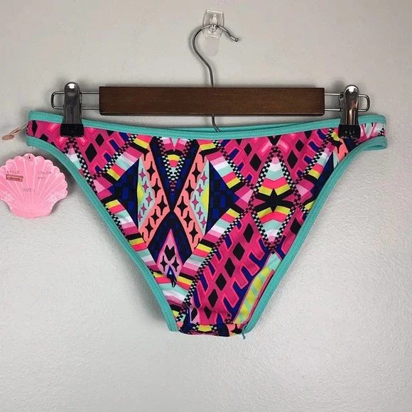 $10 CLEARANCE! Apollo Swim Geometric Print Bikini Bottom - Picture 4 of 7